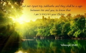 YHWH aet apart My Shabbats